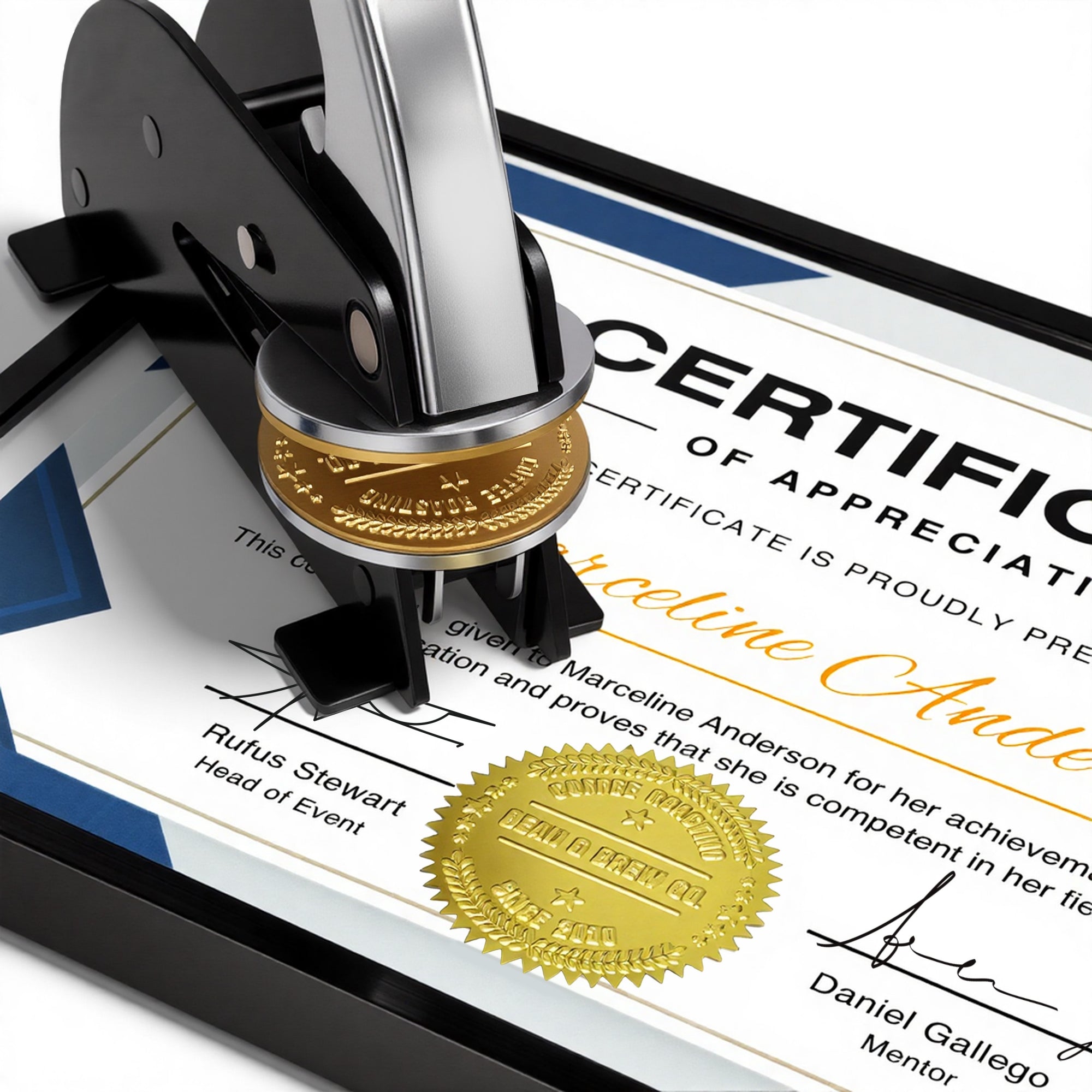 Gaufrage de bureau personnalisé extra large certifié