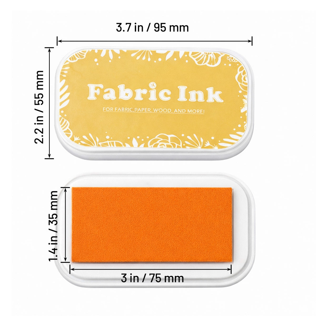 Tampon encreur multi-surfaces vibrant pour tissu, papier et bois