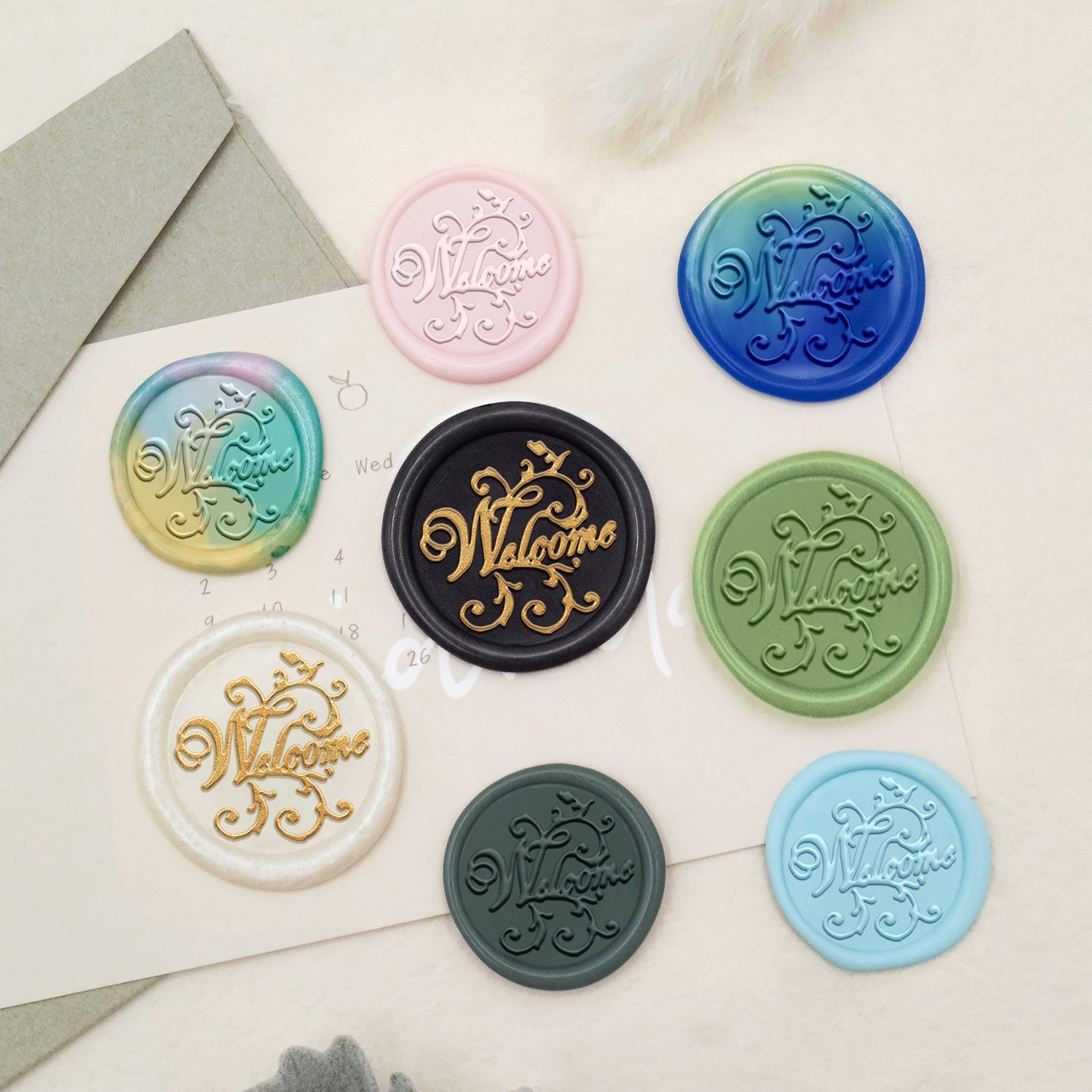 Stamprints Greeting Wax Seal Stamp - Welcome 3