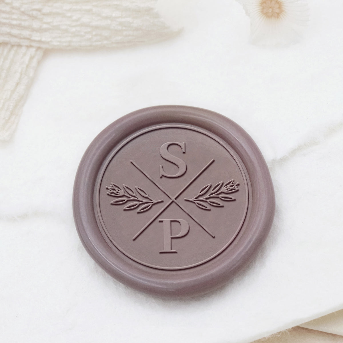 Stamprints Tampons Sceau de Cire Monogramme de Mariage Personnalisé 1