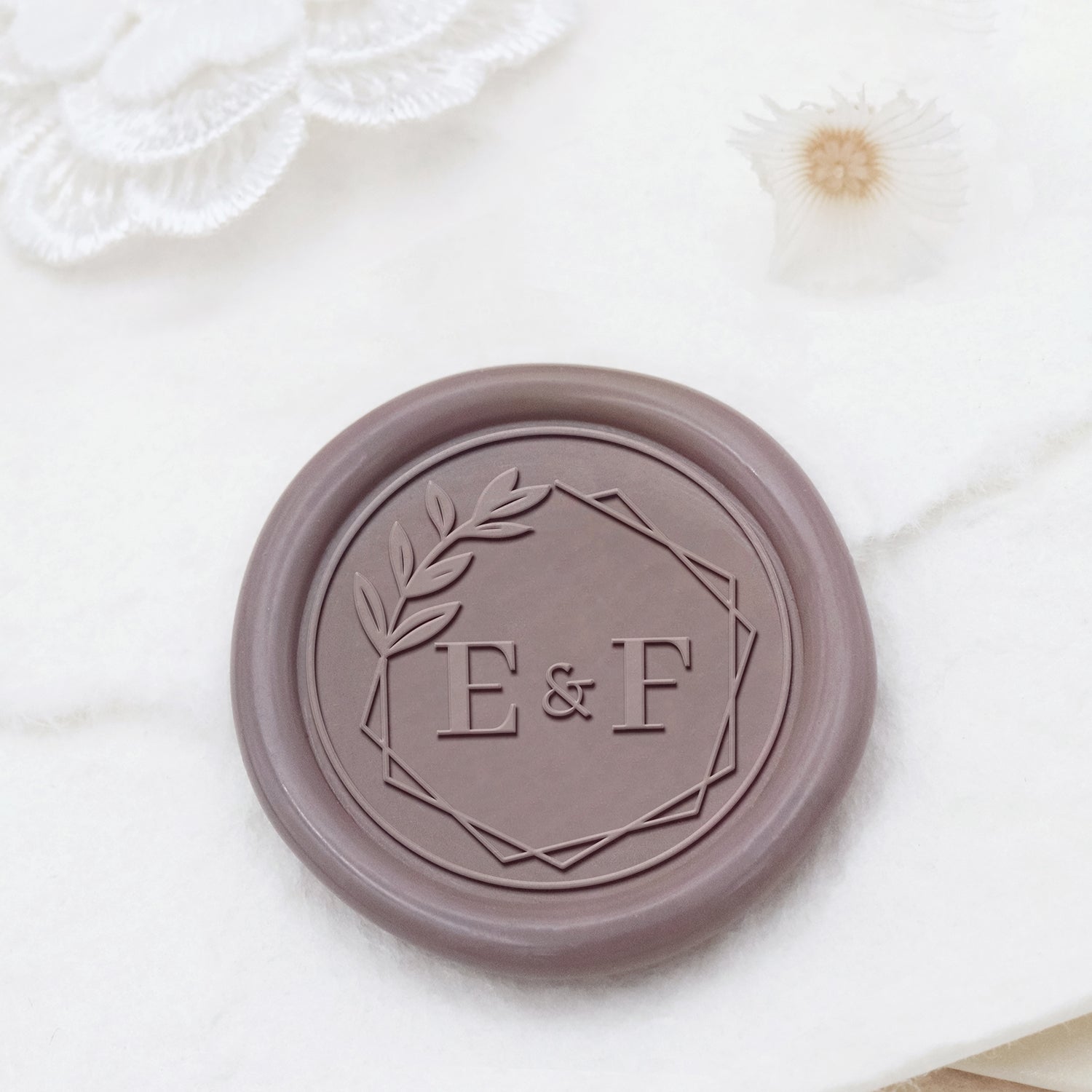 Stamprints Tampons Sceau de Cire Monogramme de Mariage Personnalisé 1