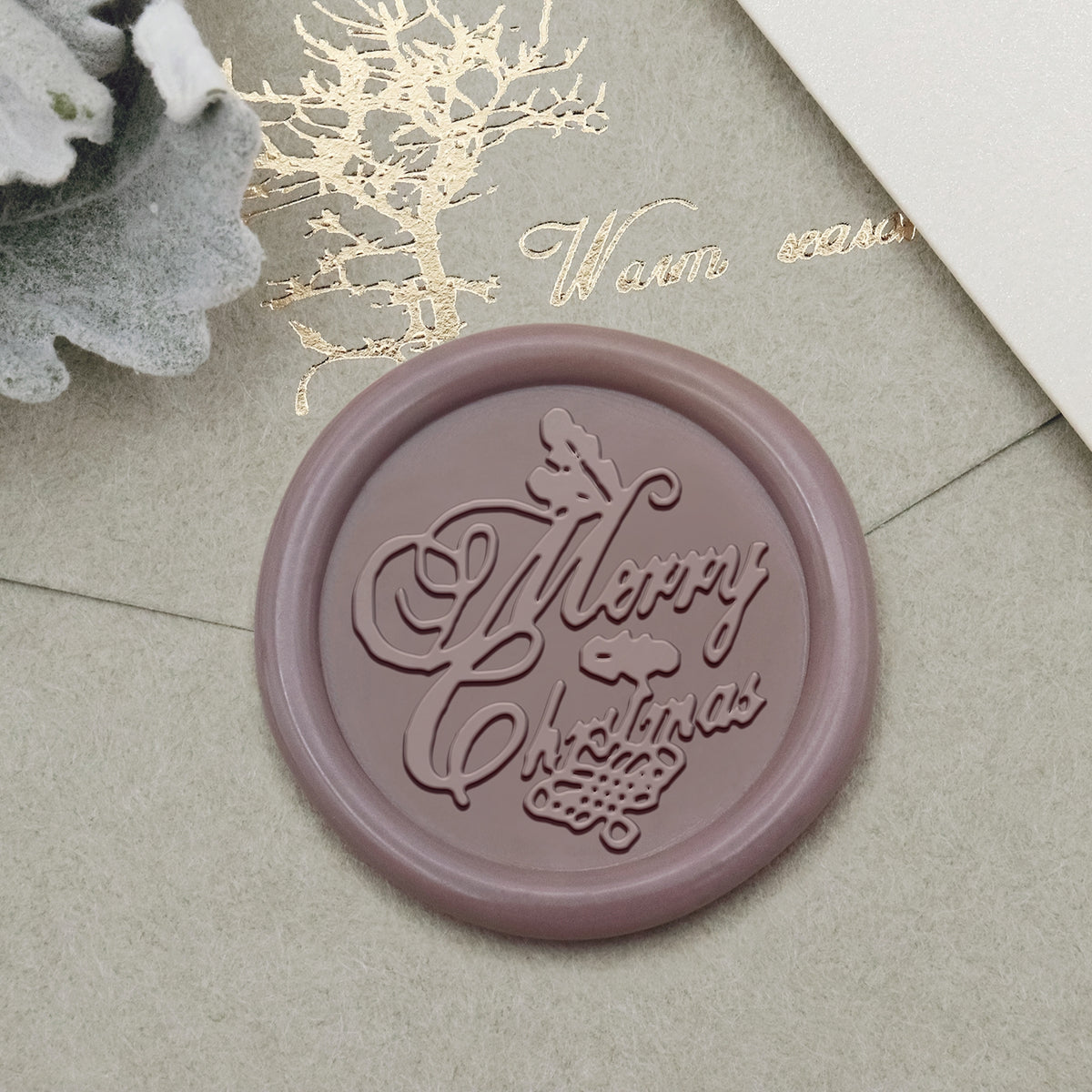 Stamprints Tampon Encreur Sceau de Cire de Salutation - Joyeux Noël 1