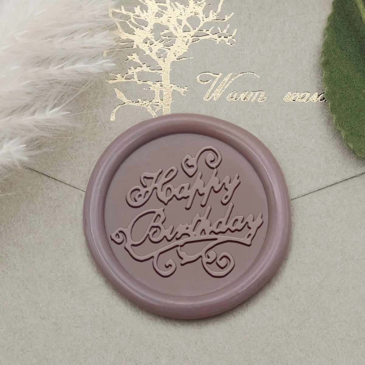 Stamprints Tampon Encreur Sceau de Cire de Salutation - Joyeux Anniversaire 1