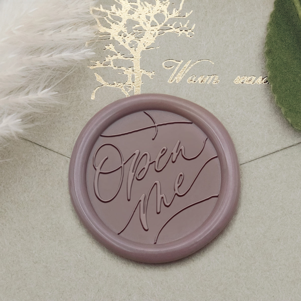 Stamprints Tampon Encreur Sceau de Cire de Salutation - Ouvre-Moi 1