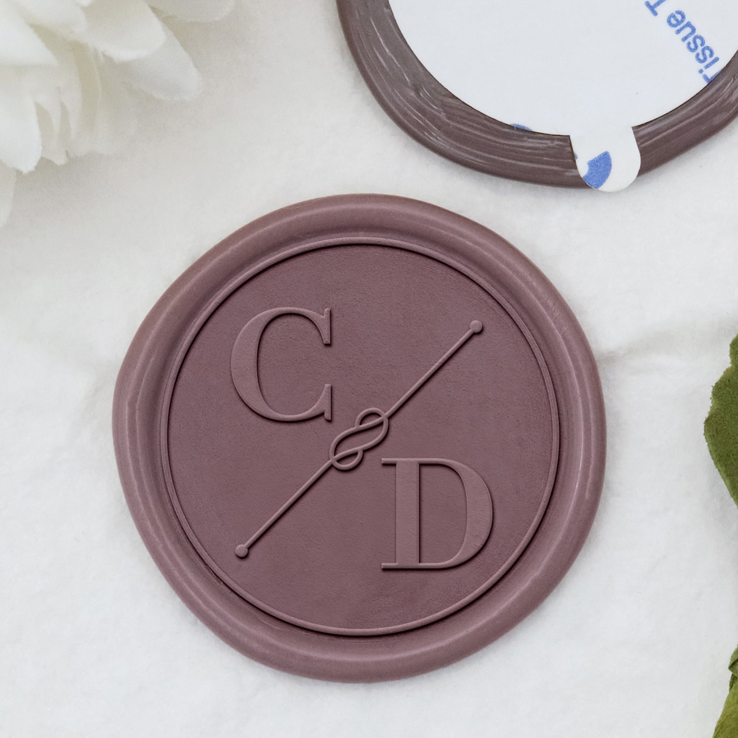 Stamprints Autocollants Sceau de Cire Monogramme Simple Mariage Personnalisé 1