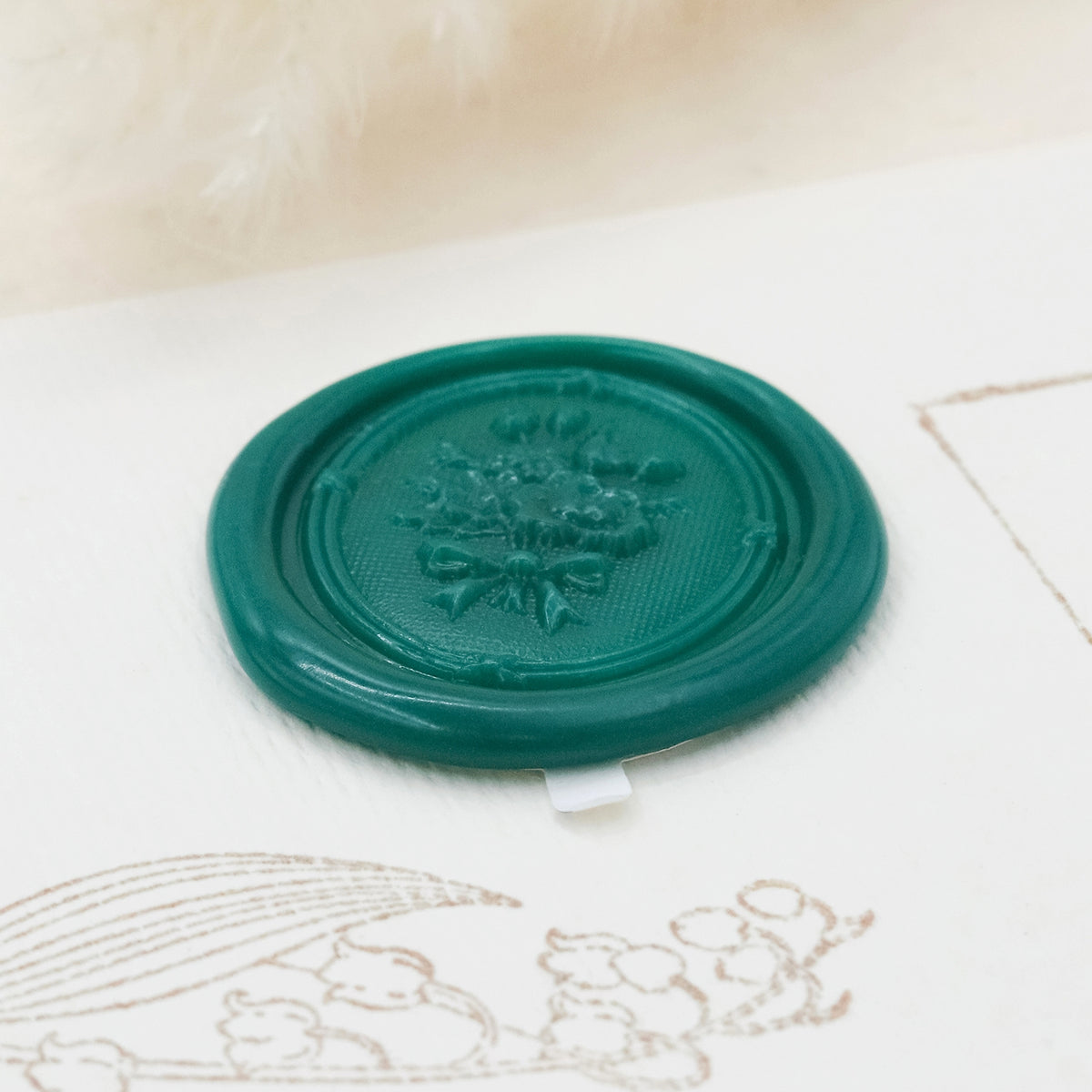 Stamprints Autocollants Sceau de Cire Autocollant Bouquet Relief 3D 4