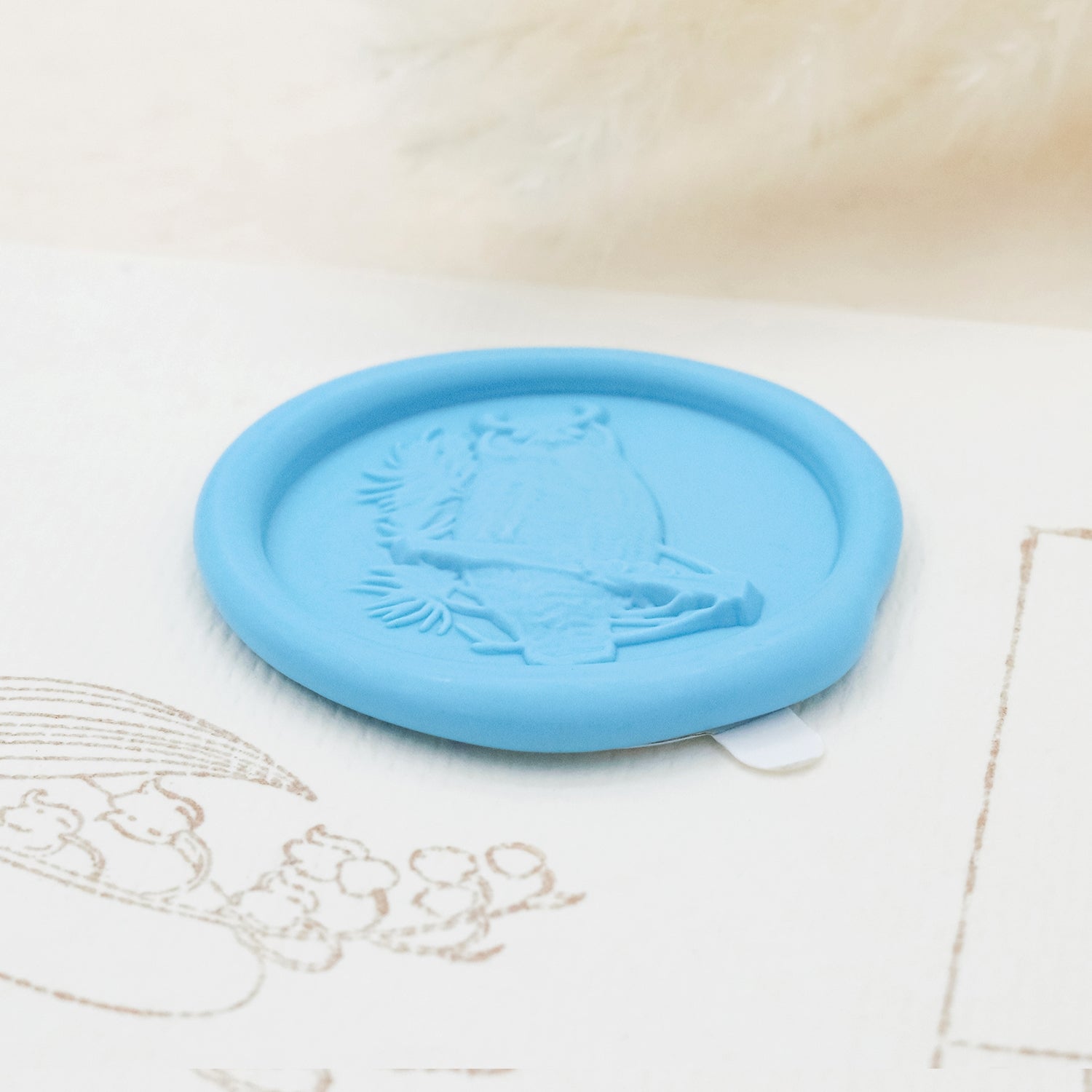 Stamprints Autocollants Sceau de Cire Autocollant Relief 3D Chouette Nocturne 4