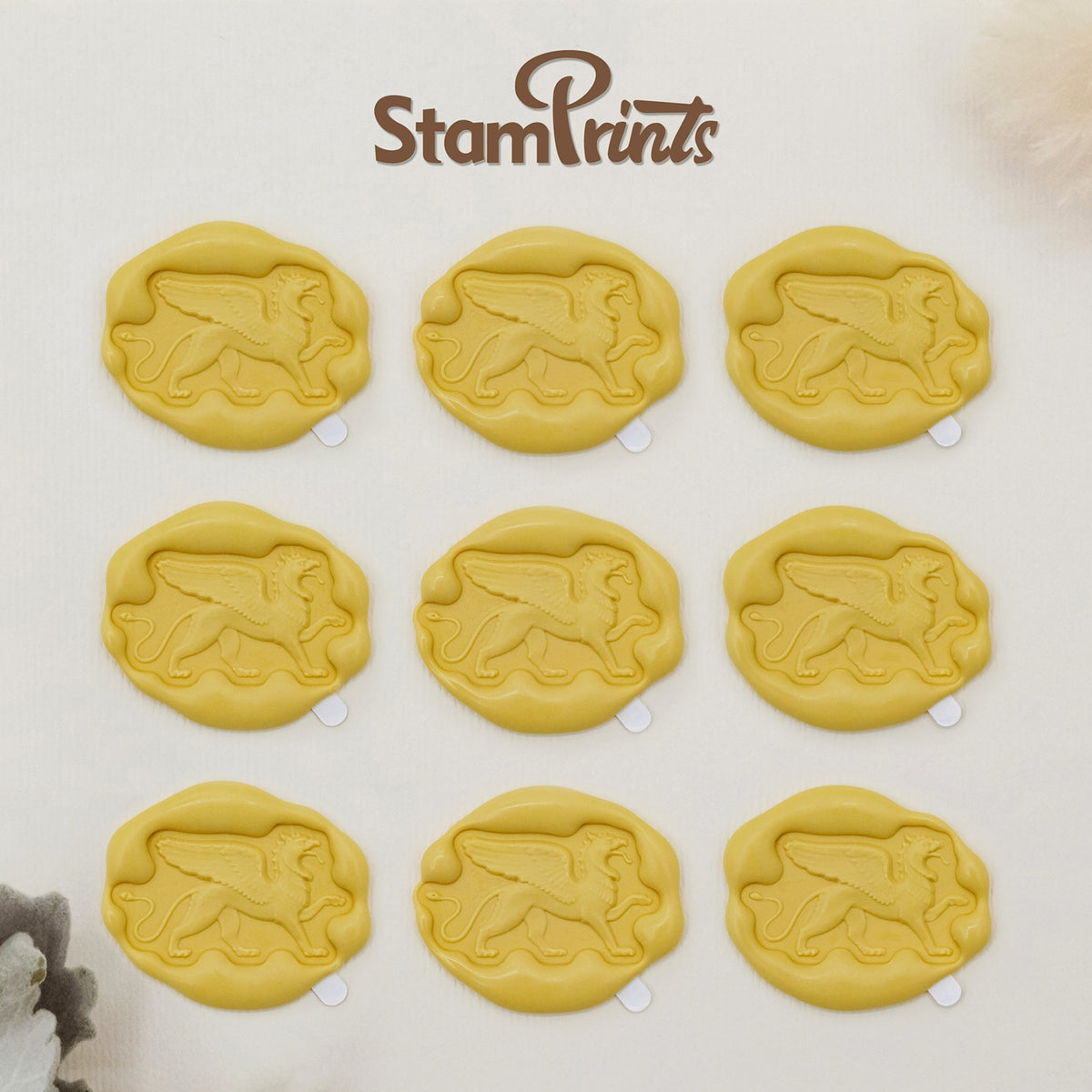Stamprints Autocollants Sceau de Cire Autocollant Relief 3D Griffon 2
