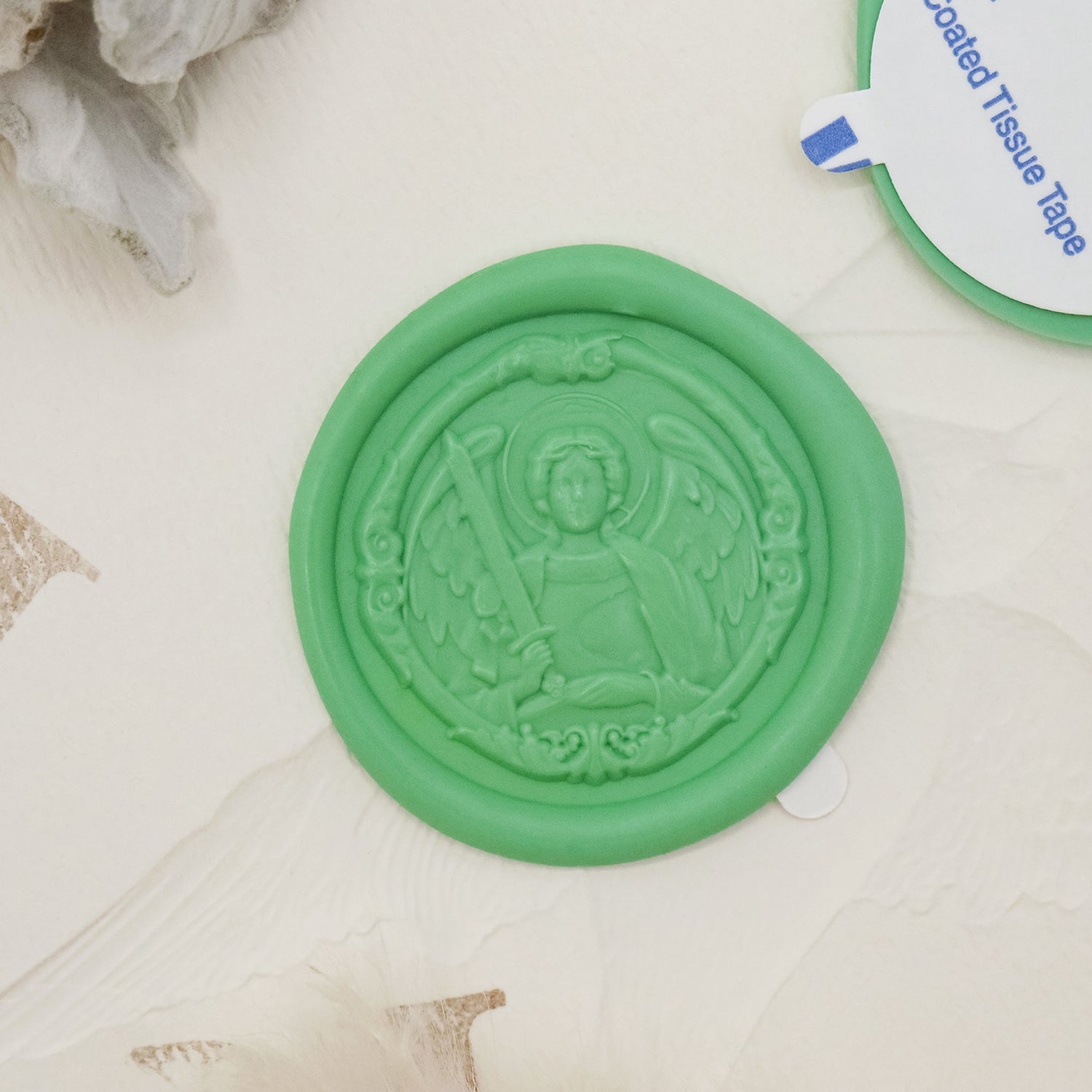 Autocollants Stamprints Sceau de cire Relief 3D Archange Michel Autocollant 1