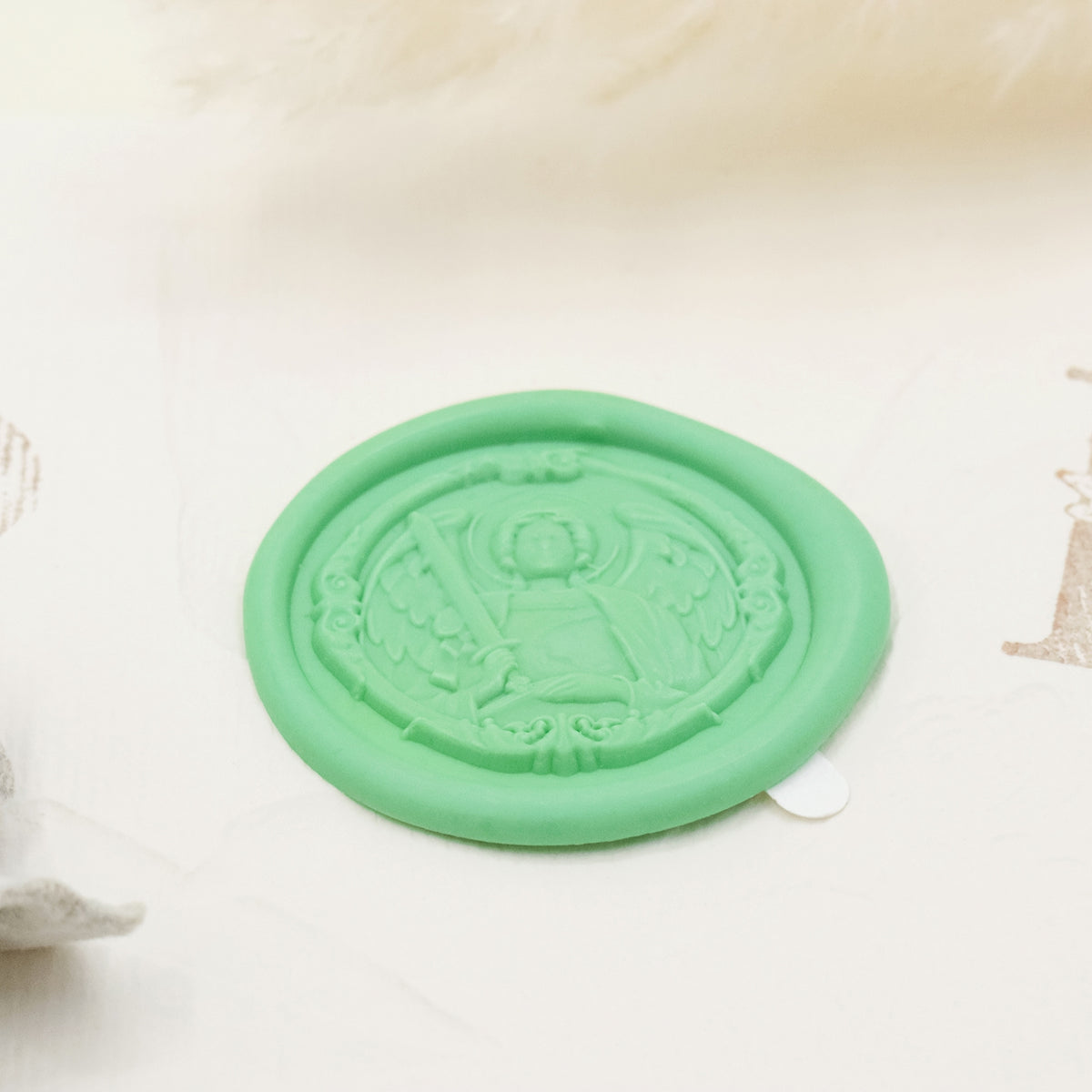 Stamprints Autocollants de sceau de cire autocollant relief 3D Archange Michel 3Stamprints Autocollants de sceau de cire à cacheter autocollant Couleur 4