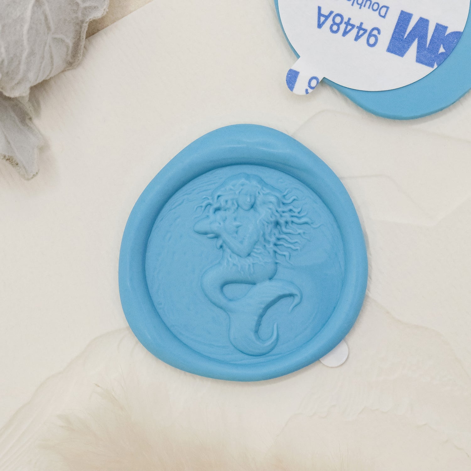 Autocollants Stamprints relief 3D Poséidon sceau de cire autocollant 1