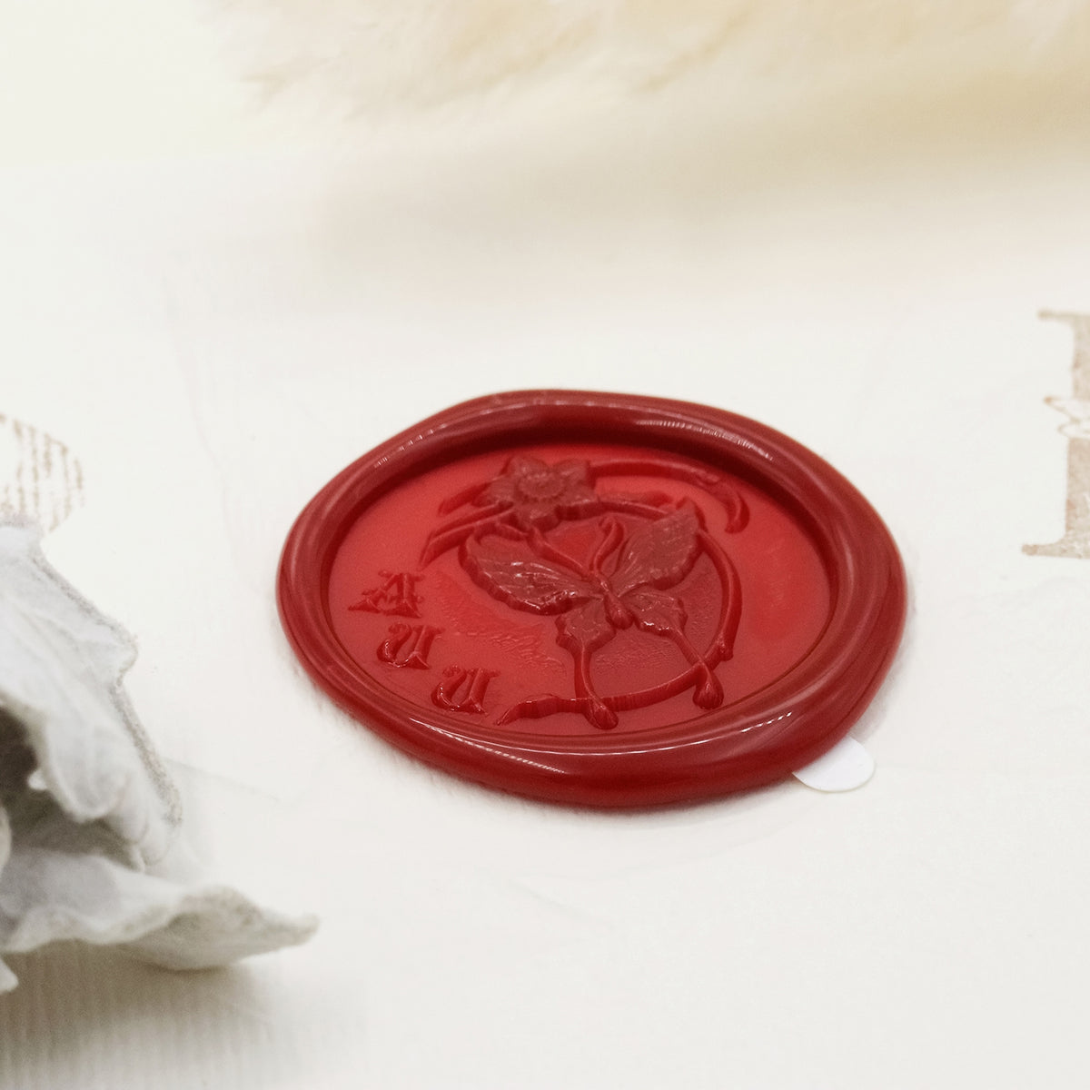 Autocollants Stamprints relief 3D papillon autocollant sceau de cire 4
