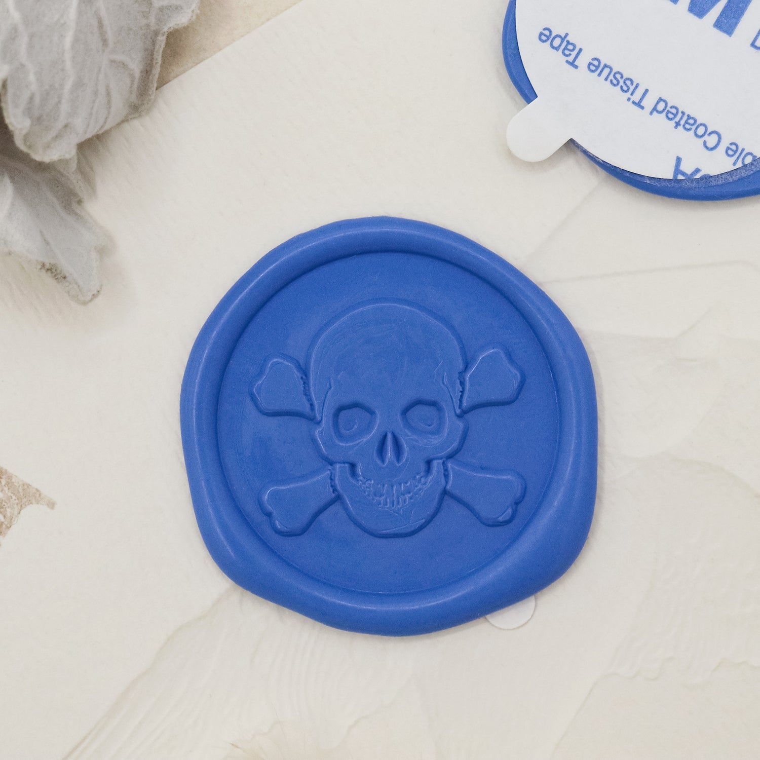 Stamprints Autocollants Sceau de Cire Autocollant Relief 3D Crâne 1