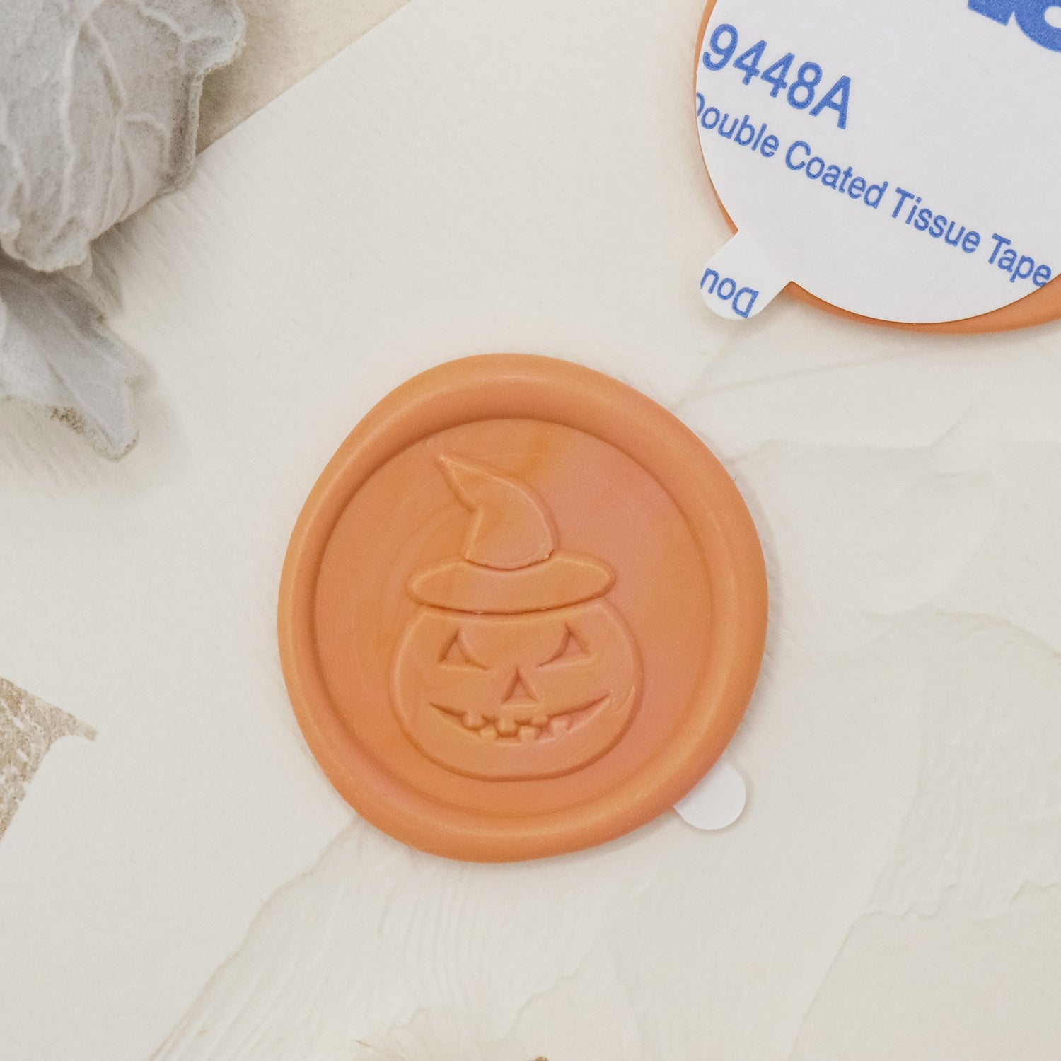 Stamprints Autocollants Sceau de Cire Autocollant Citrouille Relief 3D 1