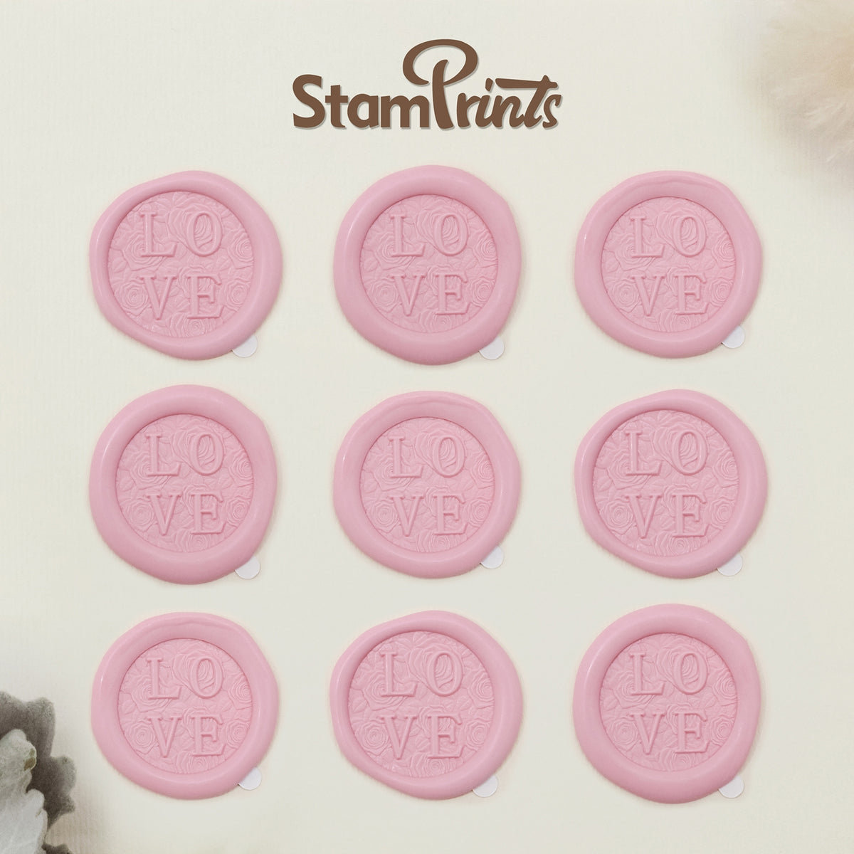Stamprints 3D Relief Love Self-adhesive Wax Seal Stickers 2