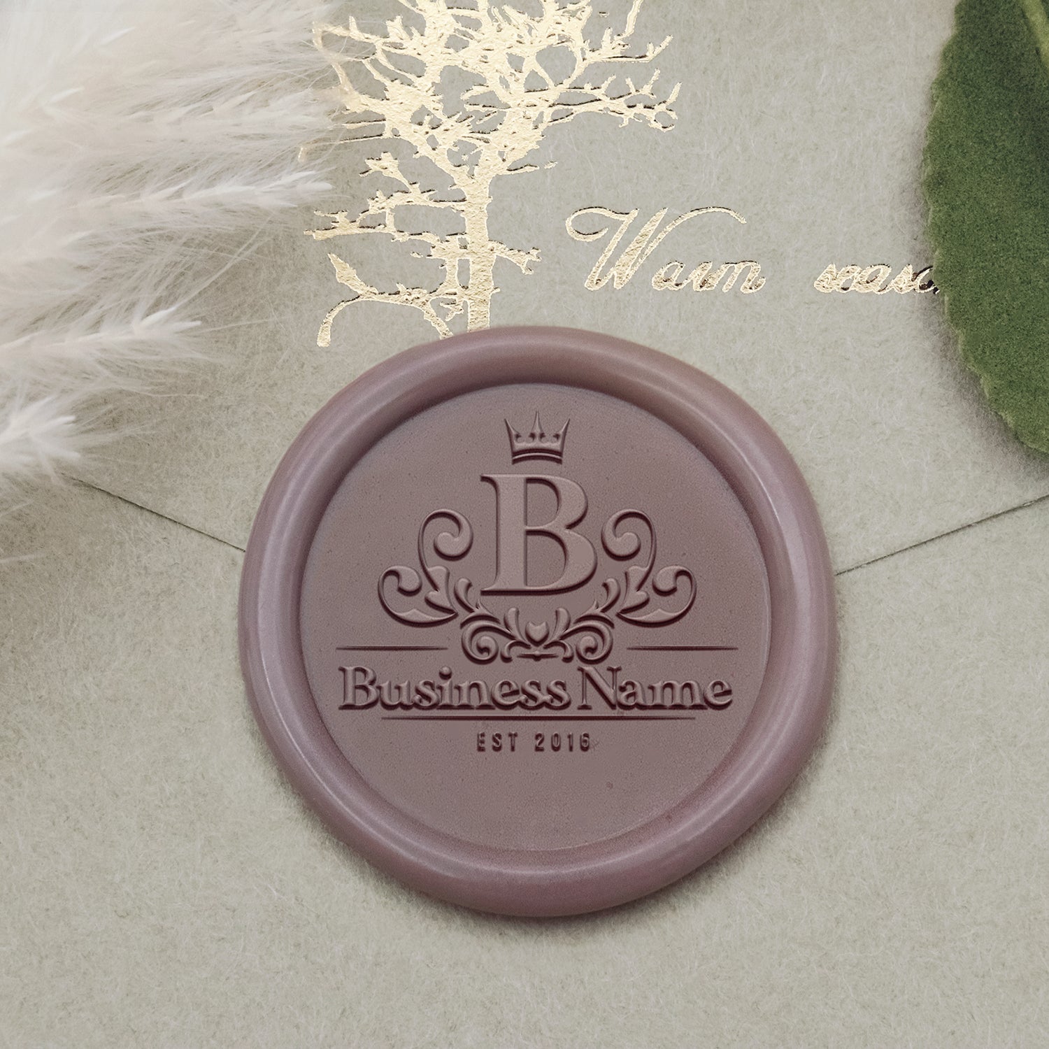 Tampon Encreur Sceau de Cire Personnalisé Logo - Style 15-2