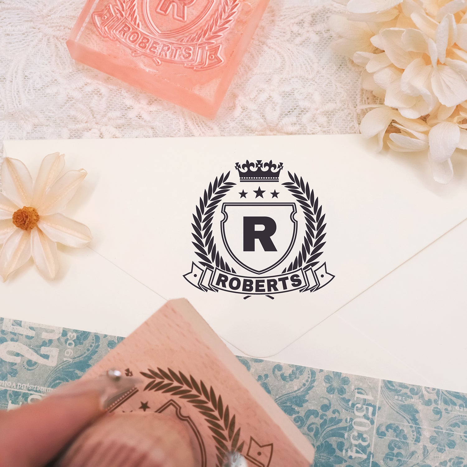 Tampon En Caoutchouc Personnalisé Armoiries Familiales (18 modèles) Custom-Family-Cres3