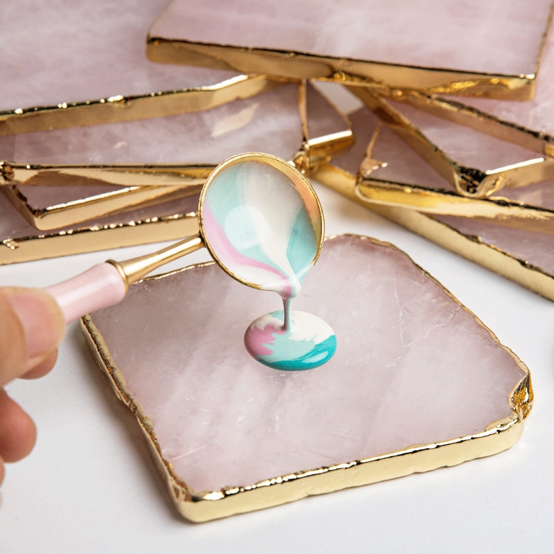Tampon encreur de démoulage en agate cristal pour sceau de cire b2