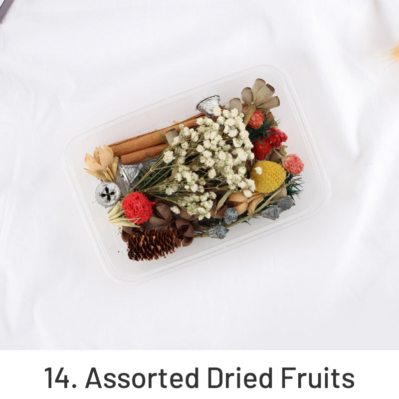 Pack de Matériel Floral Conservé en Boîte de Vraies Fleurs Séchées à l'Air sku-14