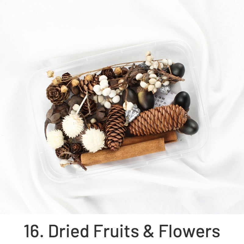 Coffret de matériaux floraux préservés de vraies fleurs séchées à l'air sku-16