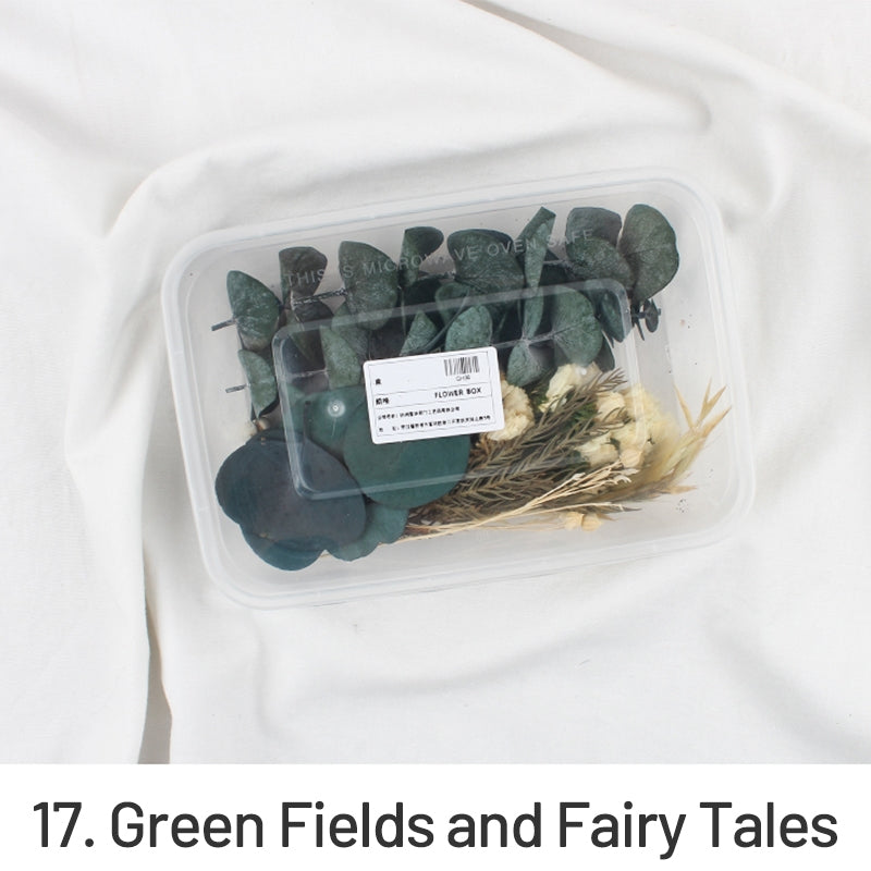 Coffret de Matériaux Floraux Conservés de Vraies Fleurs Séchées à l'Air sku-17