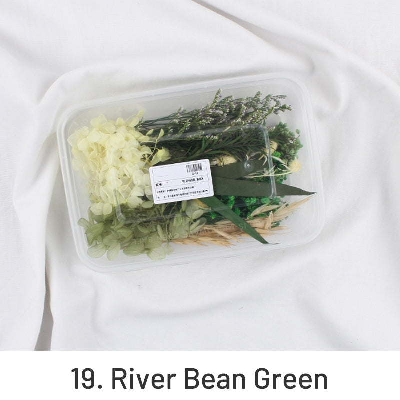 Boîte de matériaux floraux préservés de vraies fleurs séchées à l'air sku-19