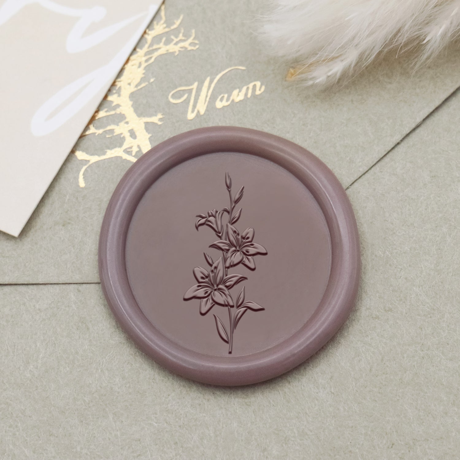 Tampon Encreur Sceau de Cire Botanique (18 Motifs)-5 1