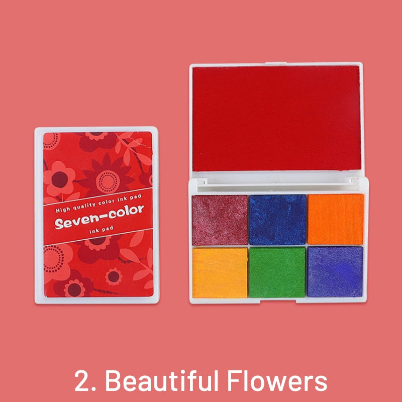 Ensemble de Tampons Encreurs Nacrés Sept Couleurs en Boîte sku-2