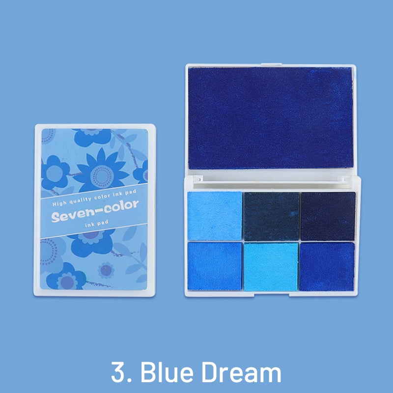 Ensemble de Tampons Encreurs Nacrés Sept Couleurs en Boîte sku-3