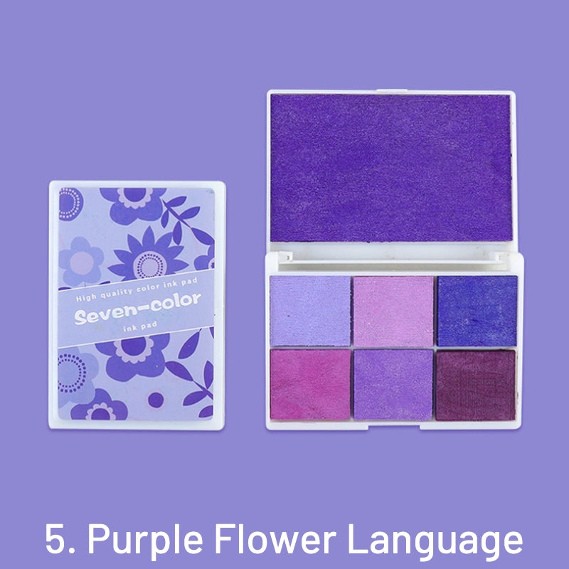 Ensemble de Tampons Encreurs Nacrés Sept Couleurs en Coffret sku-5