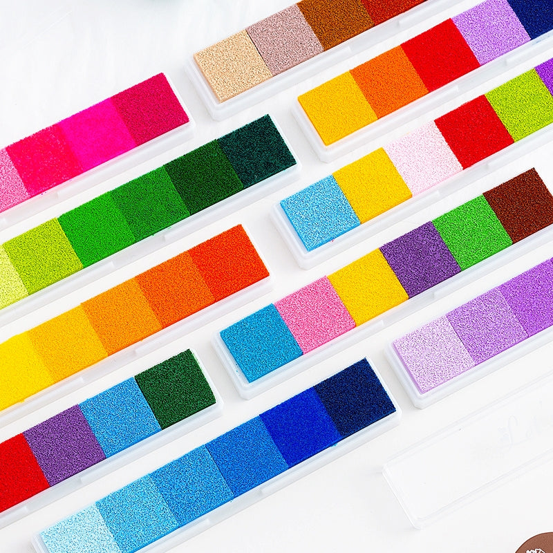 Ensemble de tampons encreurs longs dégradé couleurs bonbons a