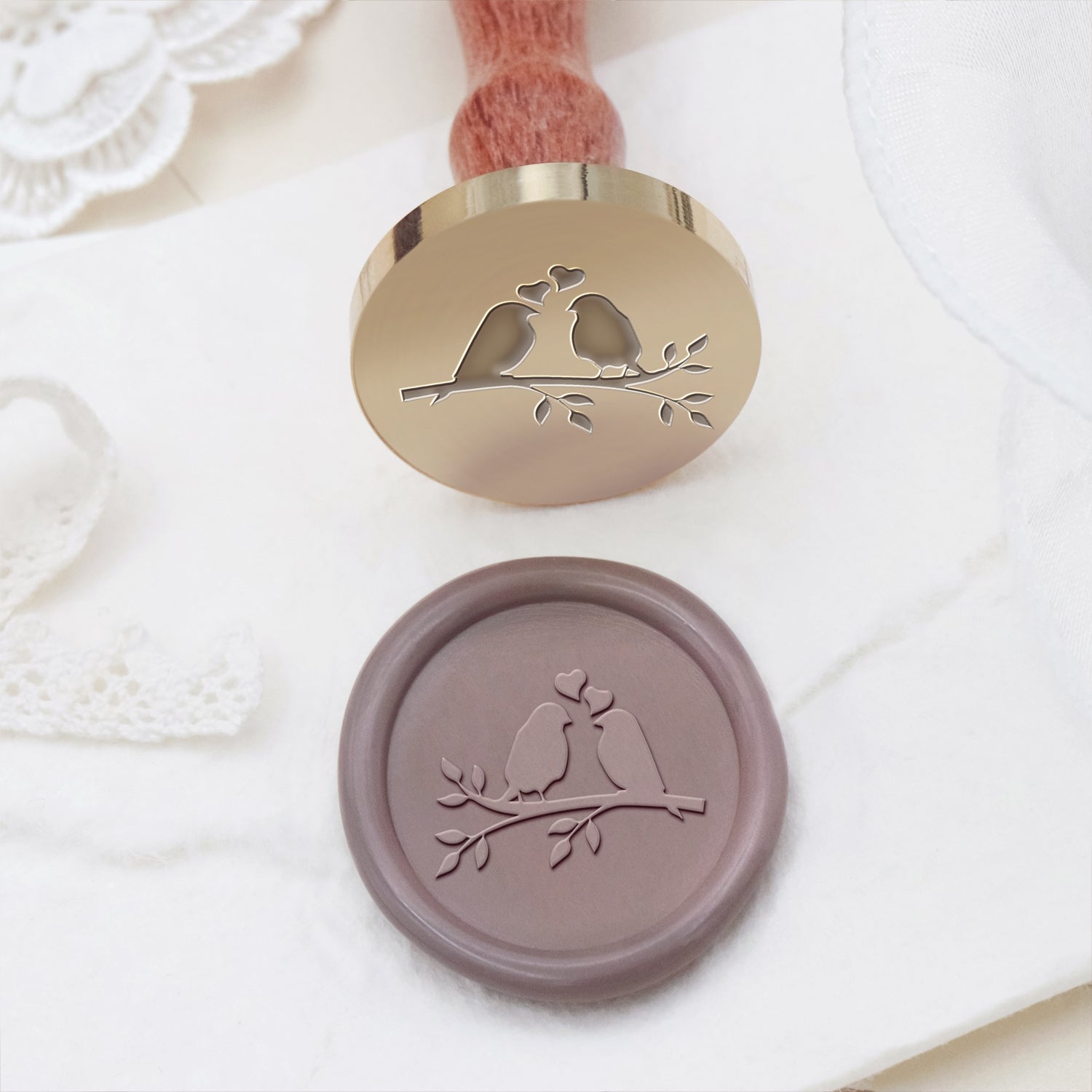 Tampon Encreur Sceau de Cire Pies Célébration de Mariage 1