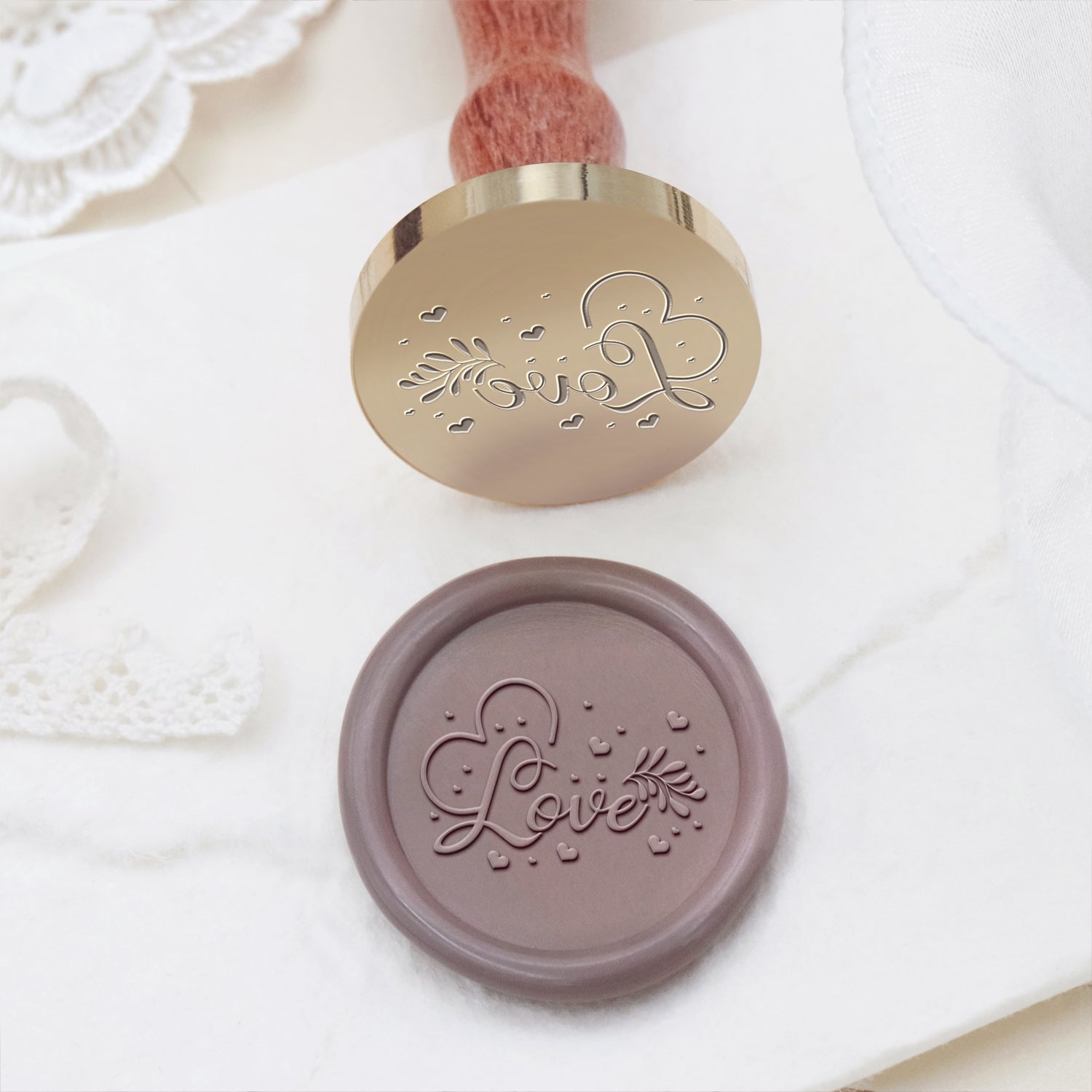 Tampon Encreur Sceau de Cire pour Faire-part de Mariage et Annonces - Style 11 11