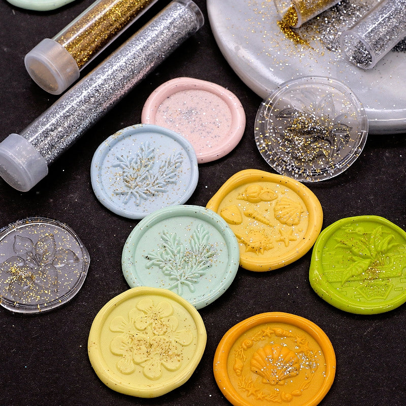Poudre de Paillettes Scintillantes pour Décoration Colorée de Sceau de Cire à Cacheter Paillettes b6