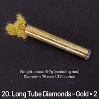 20. Diamants à tube long - Or × 2