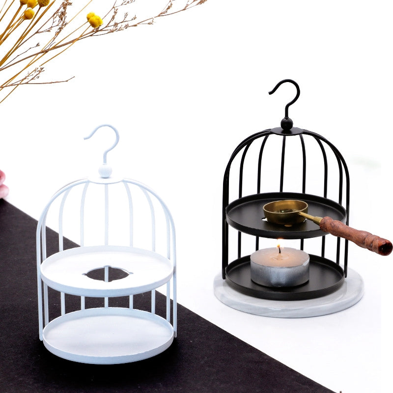 Réchaud à Cire de Style Européen Rétro Artistique en Forme de Cage à Oiseaux pour Faire Fondre la Cire à Cacheter b3