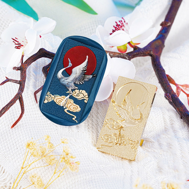 Tampon encreur en cire à cacheter flore et faune en relief 3D (4 designs) b1