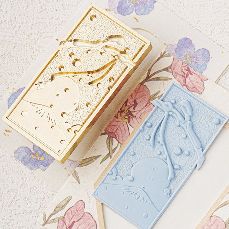 Tampon encreur sceau de cire floral saisons relief 3D b4