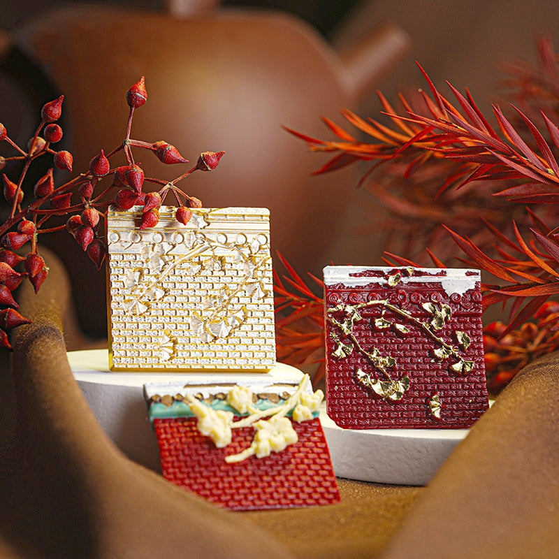 Tampon Encreur 3D Relief Automne Sceau de Cire (6 Motifs) b3