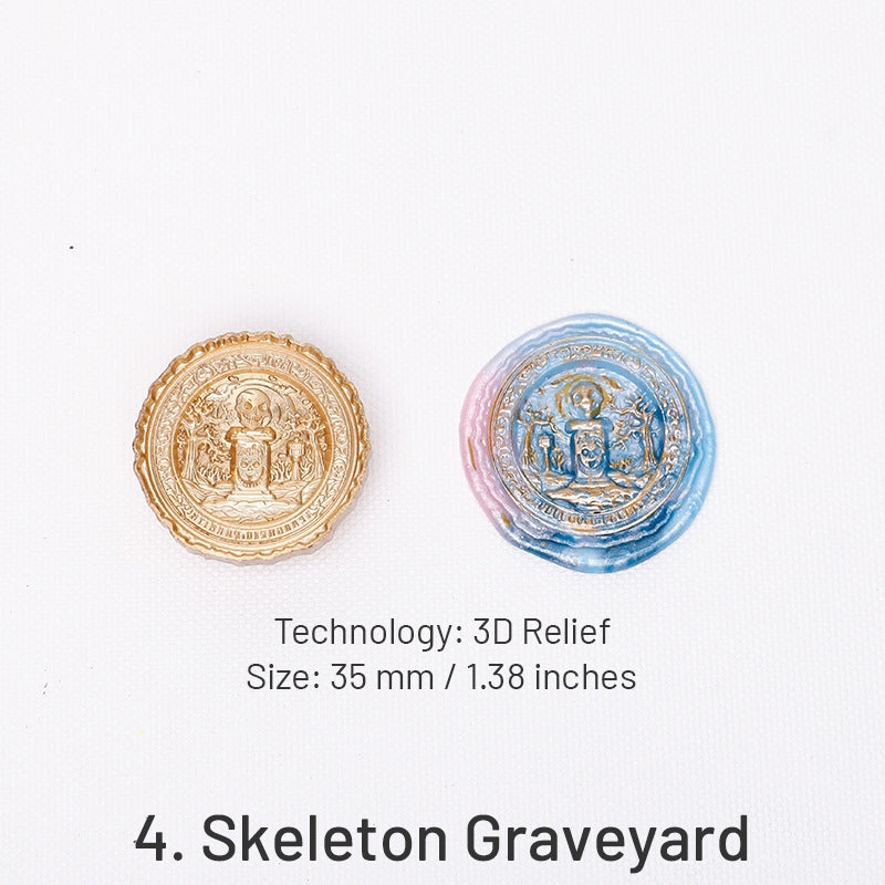 Tampons sceau de cire Halloween relief 3D (5 motifs) sku-4