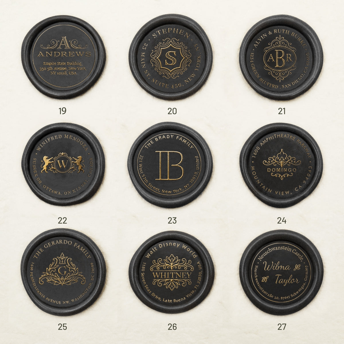 Custom Address Wax Seal Stamp (27 designs) Custom-Address-Wax-Seal-Stamp3