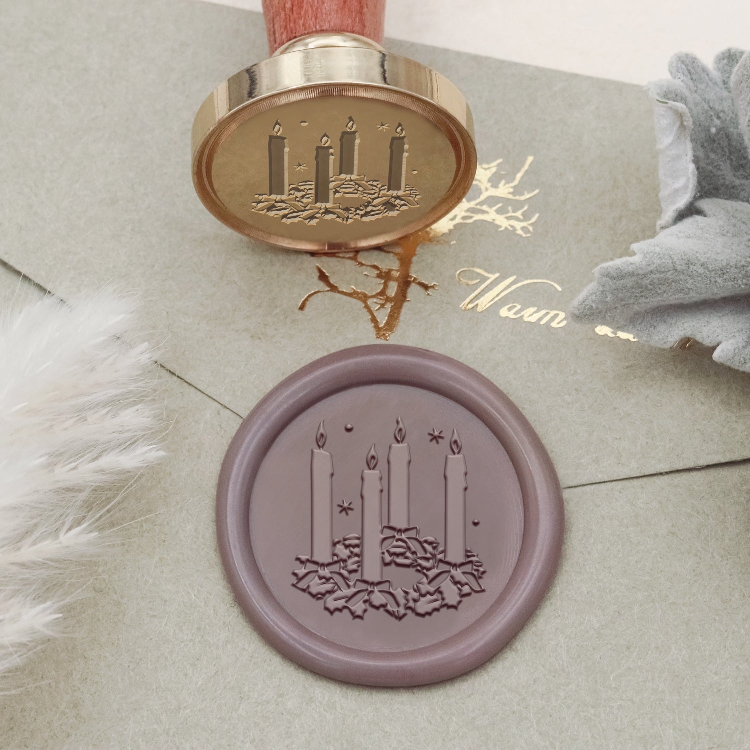 Tampon Encreur Sceau de Cire de Noël (27 Modèles)-22 2