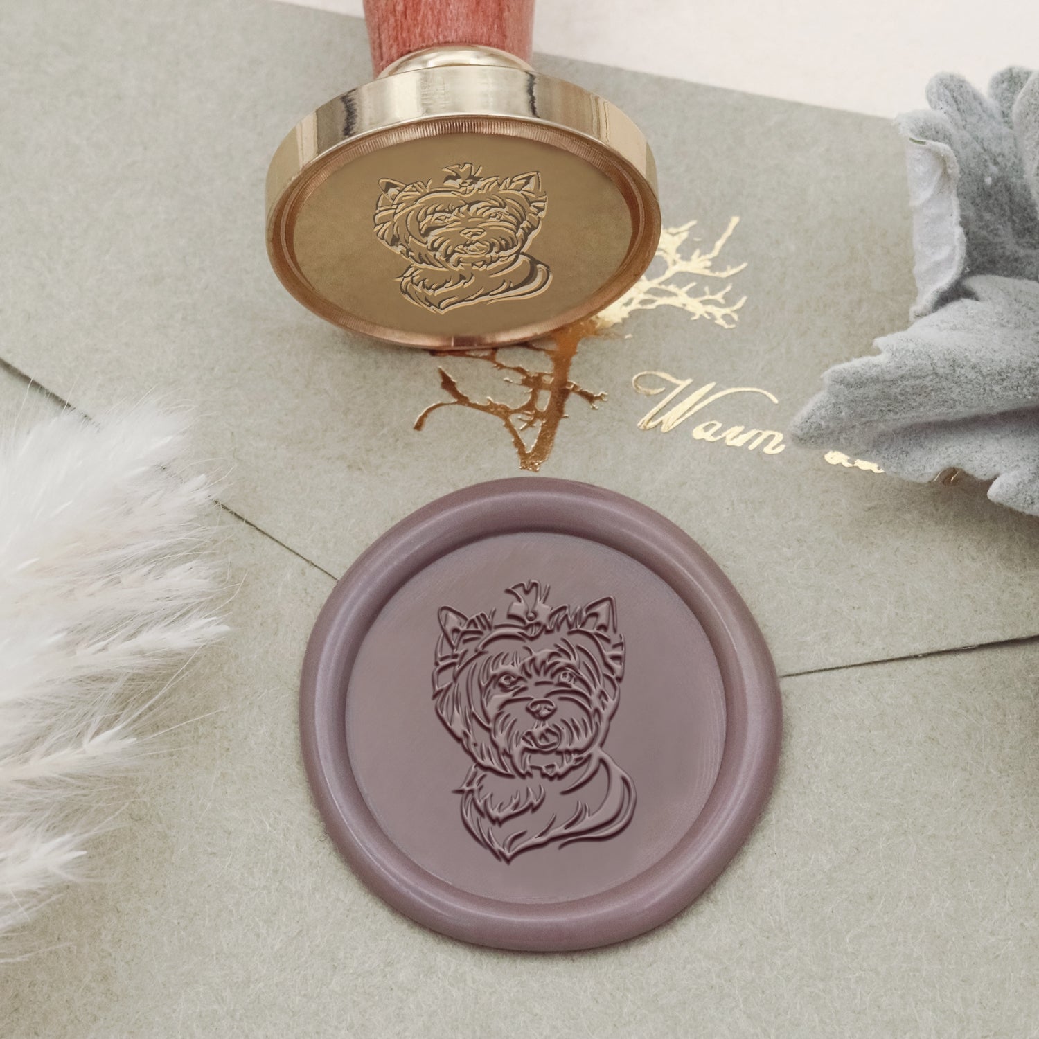 Yorkshire Terrier Dog Wax Seal Stamp - Stamprints