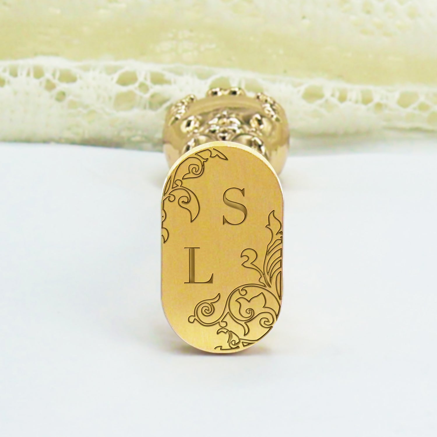 Tampon encreur sceau de cire ovale de mariage personnalisé - Style 8 4