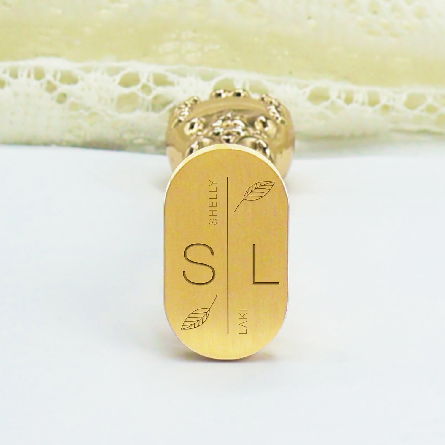 Custom Oval Wedding Wax Seal Stamp - Style 12 4