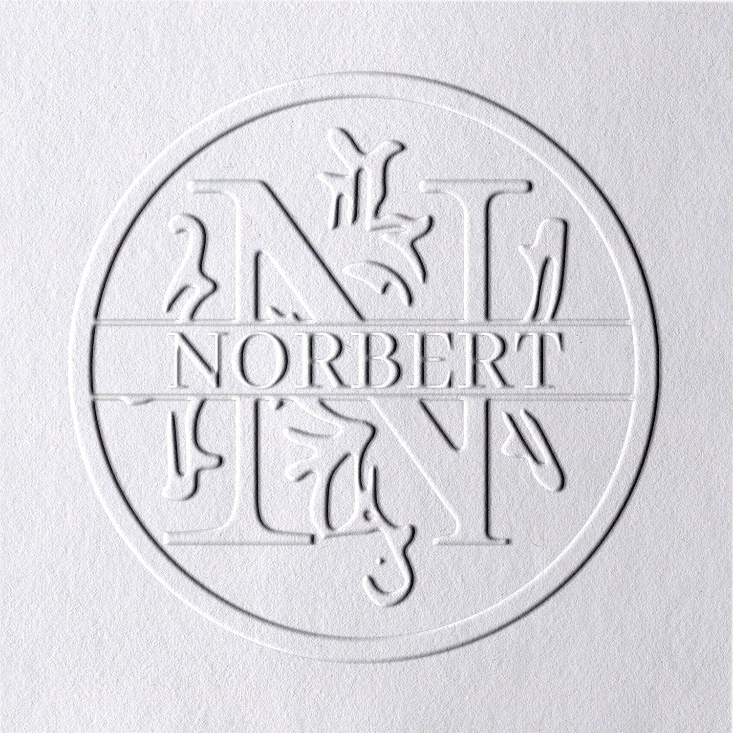 26 Letter Custom Floral Name Embosser - N N1