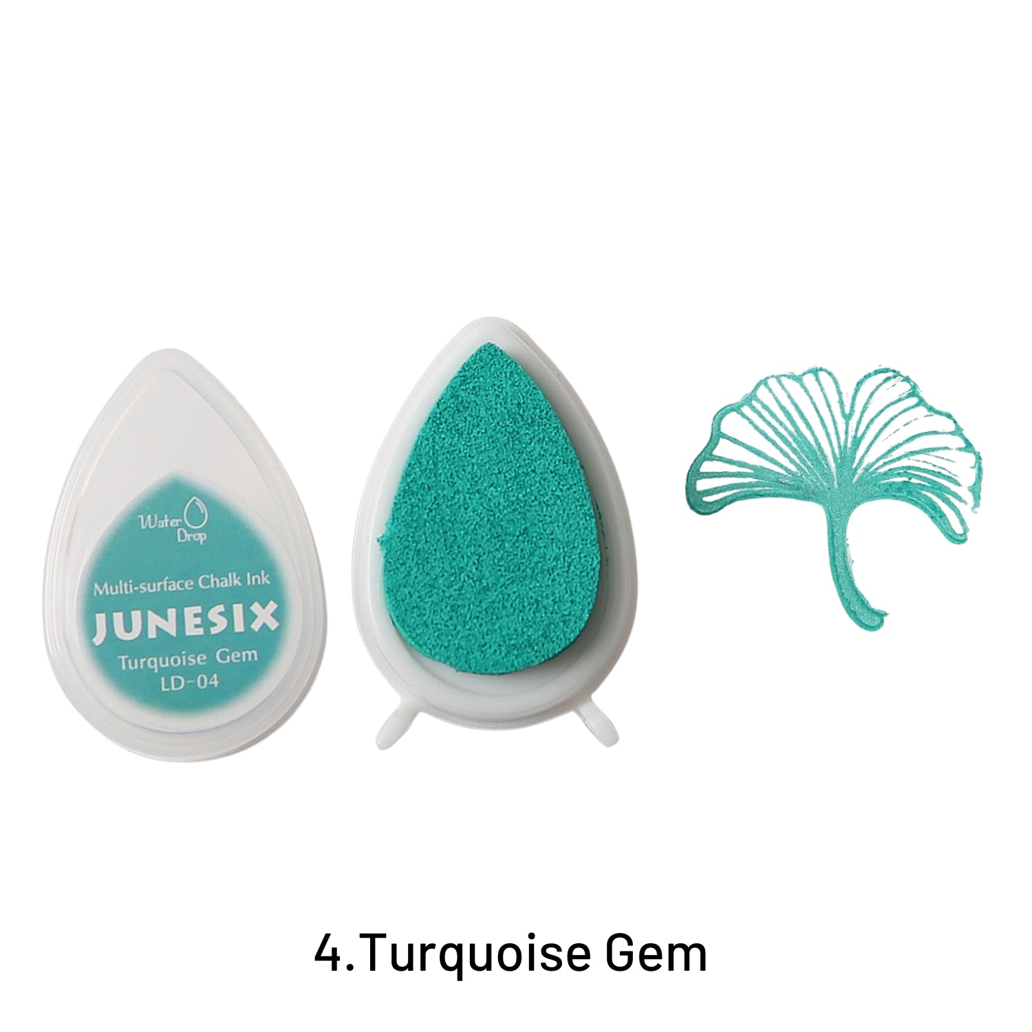 4 tampons encreurs à encre goutte de rosée LD 40 couleurs