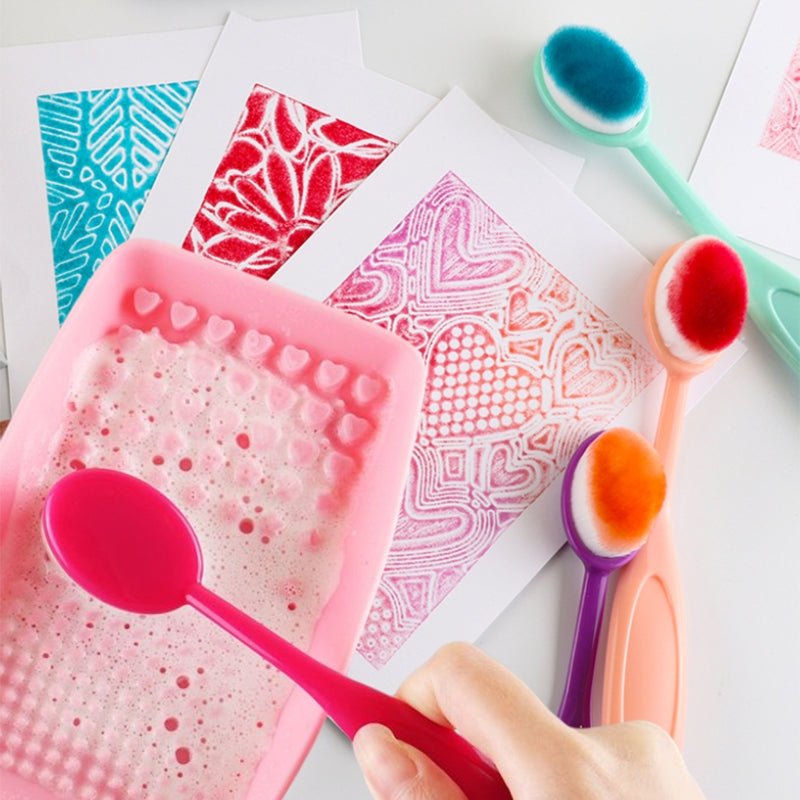 Outil à Manche Incurvable Coloré Ovale Brosse Artisanale 概述-9