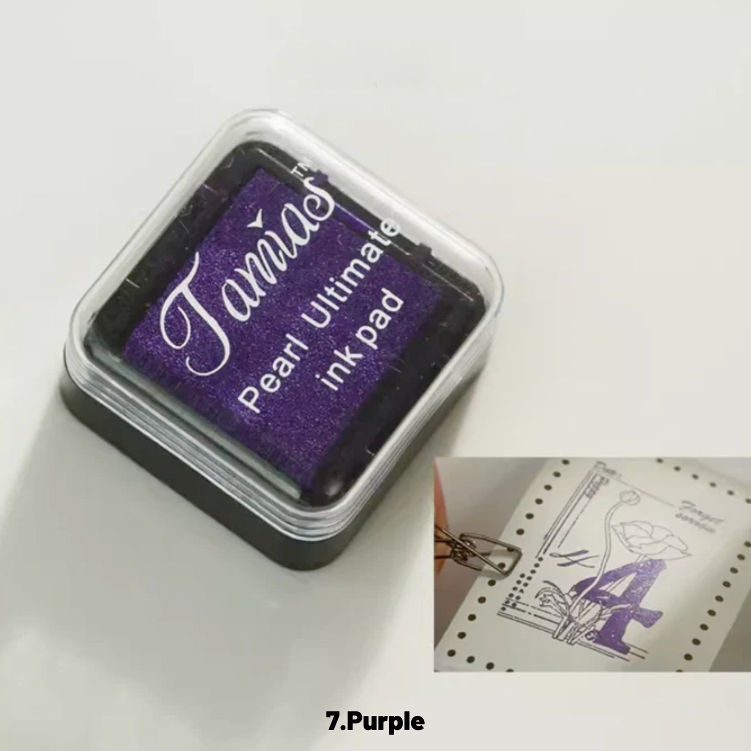 Tampon Encreur Mini Rétro Nacré (8 Couleurs) 11