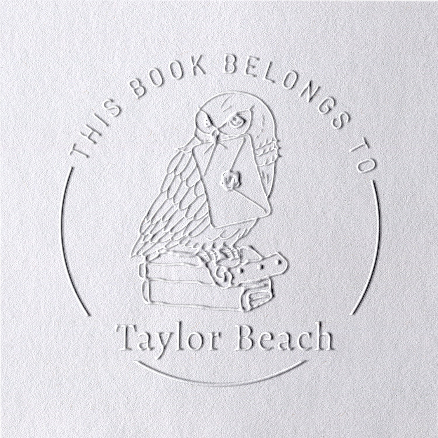 Timbre à sec personnalisé hibou et rose ce livre appartient à2.jpg